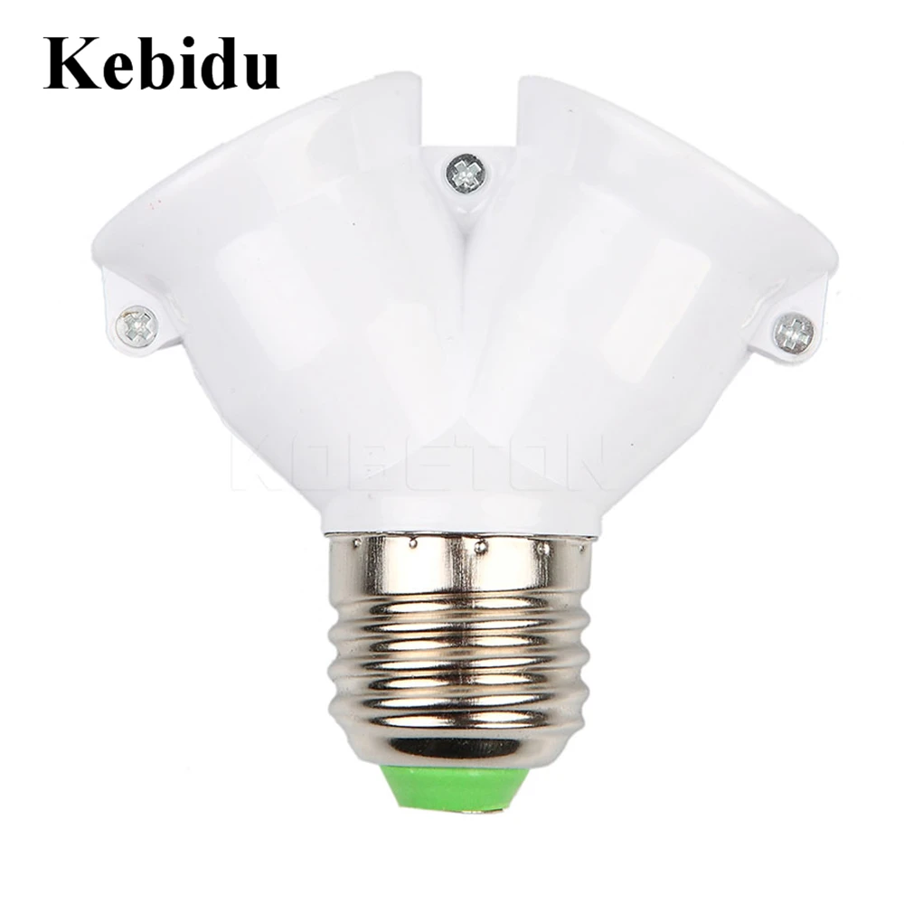 

Kebidu Type E27 to 2 E27 LED Bulb Adapter Lamp Light Plug Socket Base Converter Splitter Extender Home