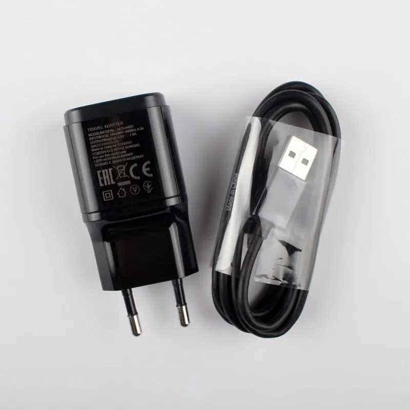 Оригинальное настенное зарядное устройство LG EU Plug 1.8A адаптер для путешествий+ кабель для LG G2 G3 G4 черный mcs-04ER