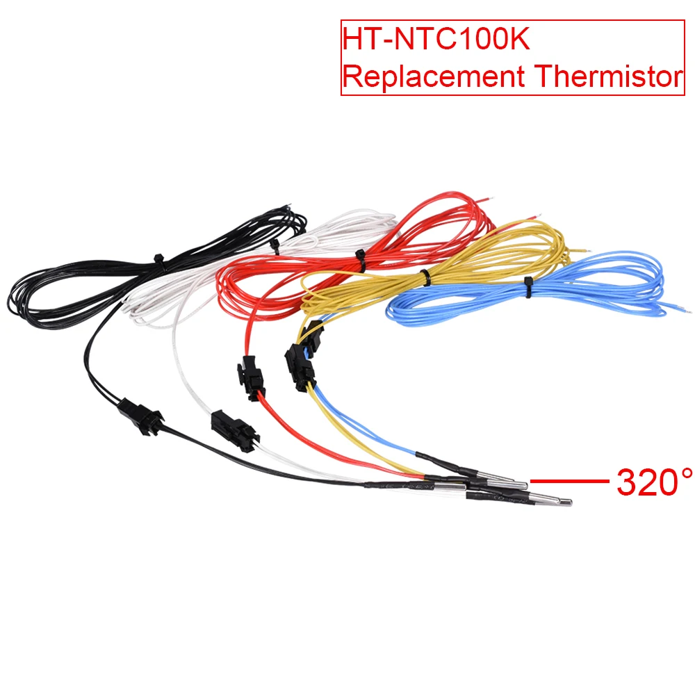 Части 3d принтера HT-NTC100K термистор датчик температуры Замена Термистор NTC 3950 для блока нагревателя MK2B Ramps 1,4 Hotend