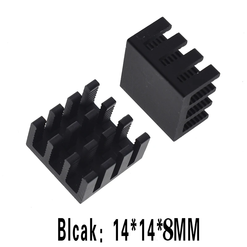 14*14*8mm Golden Black Aluminum Radiator IC Heat Sink Heat Sink 40 x 40 mm x 11 mm / 28 x 28 x 6 / 25 mm - Цвет: 14X14X8MM