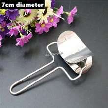 Последняя скалка для пельменей диаметром 7 см из нержавеющей стали, резак для теста и помадки печенье, резак для фруктов для кухонных гаджетов