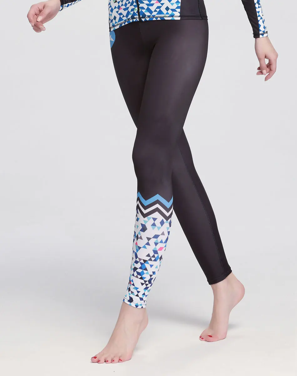 Women's Digital Print Stretchy Ankle Leggings Tights Surfing Leggings