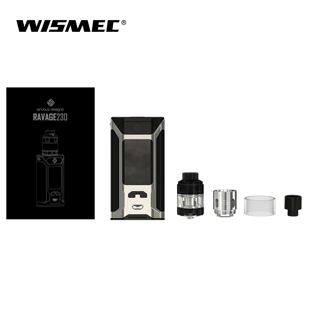США склад оригинальный Wismec SINUOUS RAVAGE230 с GNOME Evo Kit 4 мл RAVAGE 230 Вт вейп комплект