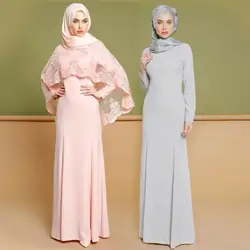 Женские вечерние платья абайя хиджаб кимоно халат кафтан исламский мусульманский с длинным рукавом винтажное Длинное Макси платье