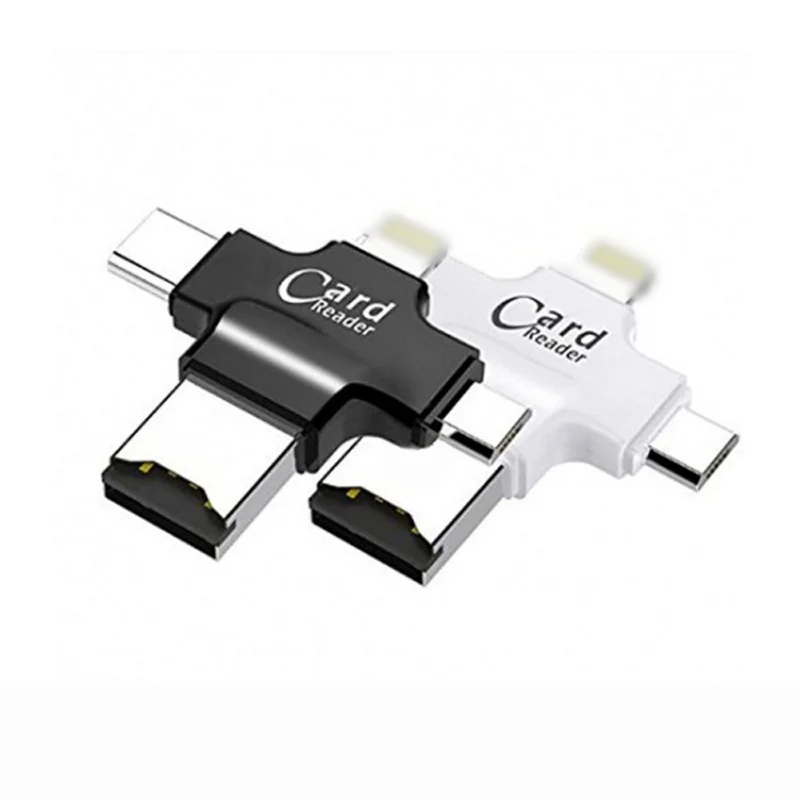 4-в-1 кард-ридер с поддержкой OTG USB 3,1 Тип-C ноутбук смартфон Компоненты Micro SD Карты памяти и аксессуары для iPad iPho