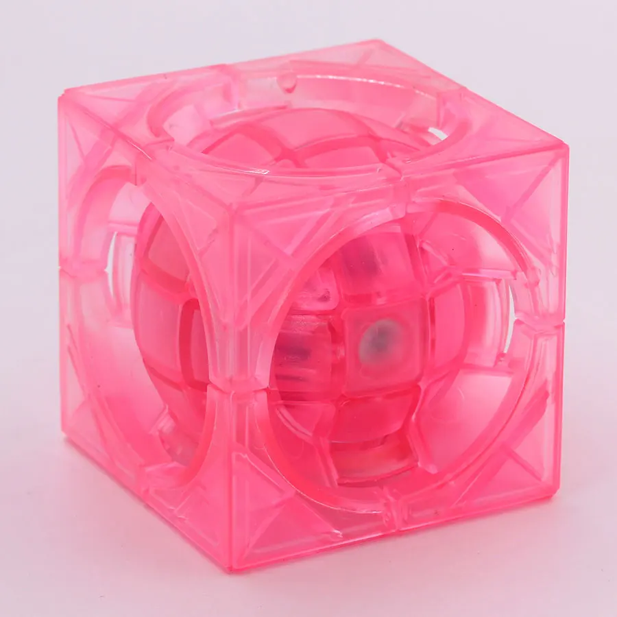 Головоломка магический куб fs limCube деформируется 3x3x3 centrosphere странной формы твист мудрость подарок игрушки профессиональным скорость логический кубик для игры - Цвет: Transparent pink