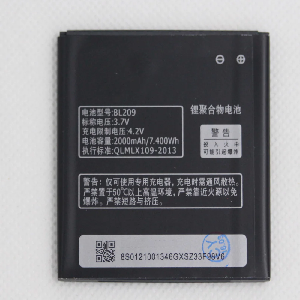 10 шт./лот 2000 мАч фотоаккумулятор BL209 для Lenovo A706 A788T A820E A760 A516 A378T A398T аккумулятор