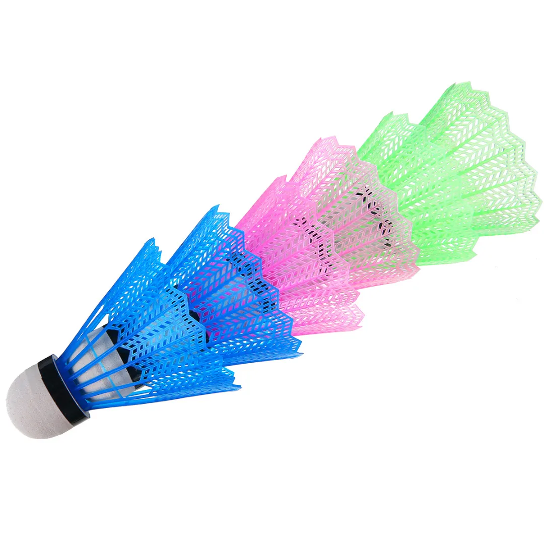 6Pcs High Quality Badminton Balls Colorful Portable Plastic Shuttlecocks Game Supplies For Leisure Indoor Outdoor Sport Training