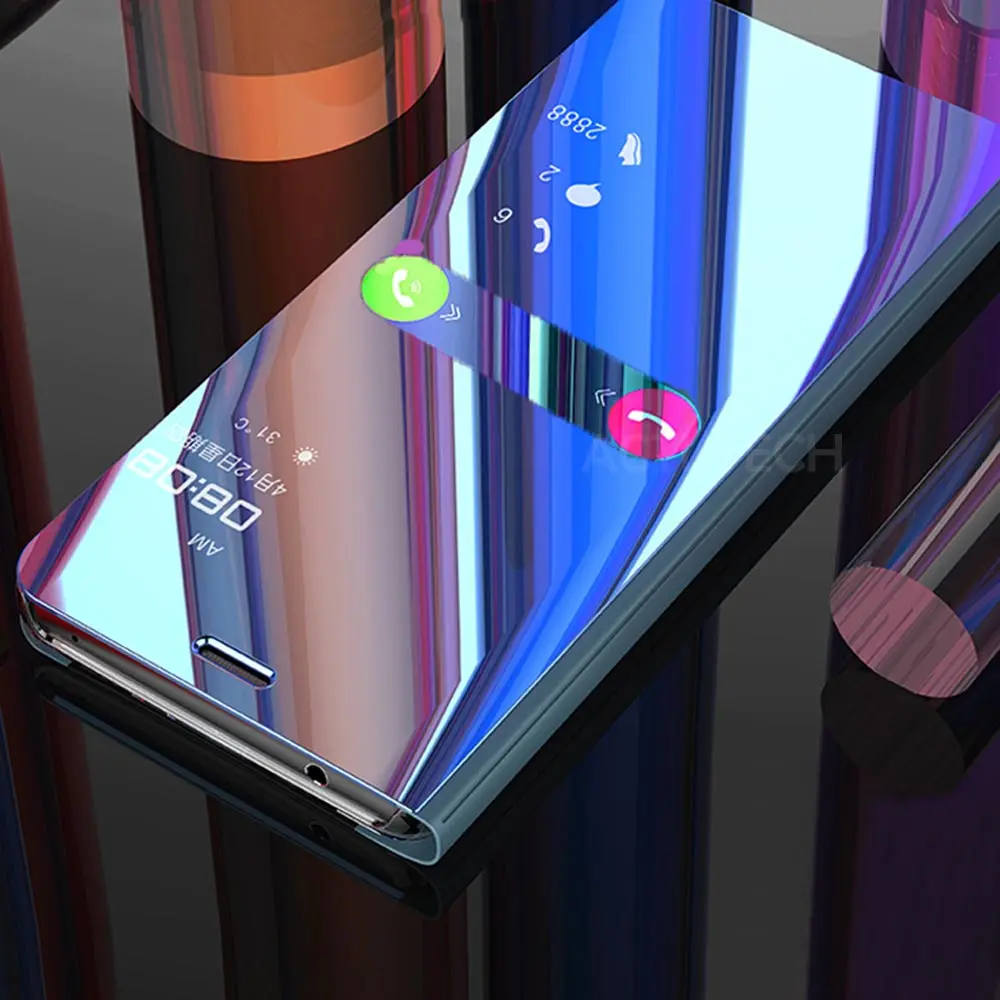 

Case Xiaomi Redmi note 6 7 Pro 4X 5 Plus Flip Stand Smart xiaomi mi 8 se case 9 A1 A2 MIX 2 Cover Case Clear View Mirror