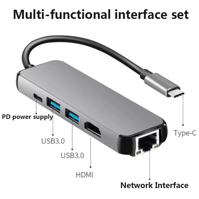 Док-станция для ноутбука USB C type C для Macbook USB C для HDMI Mini DP 4 K RJ45 Ethernet USB 3,0 type C зарядная док-станция - Цвет: Docking station