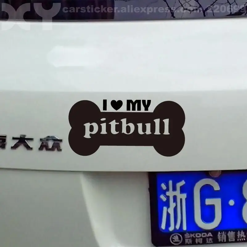 I Love My Pitbull Dog Cut Виниловая наклейка автомобильная грузовик на автомобиль