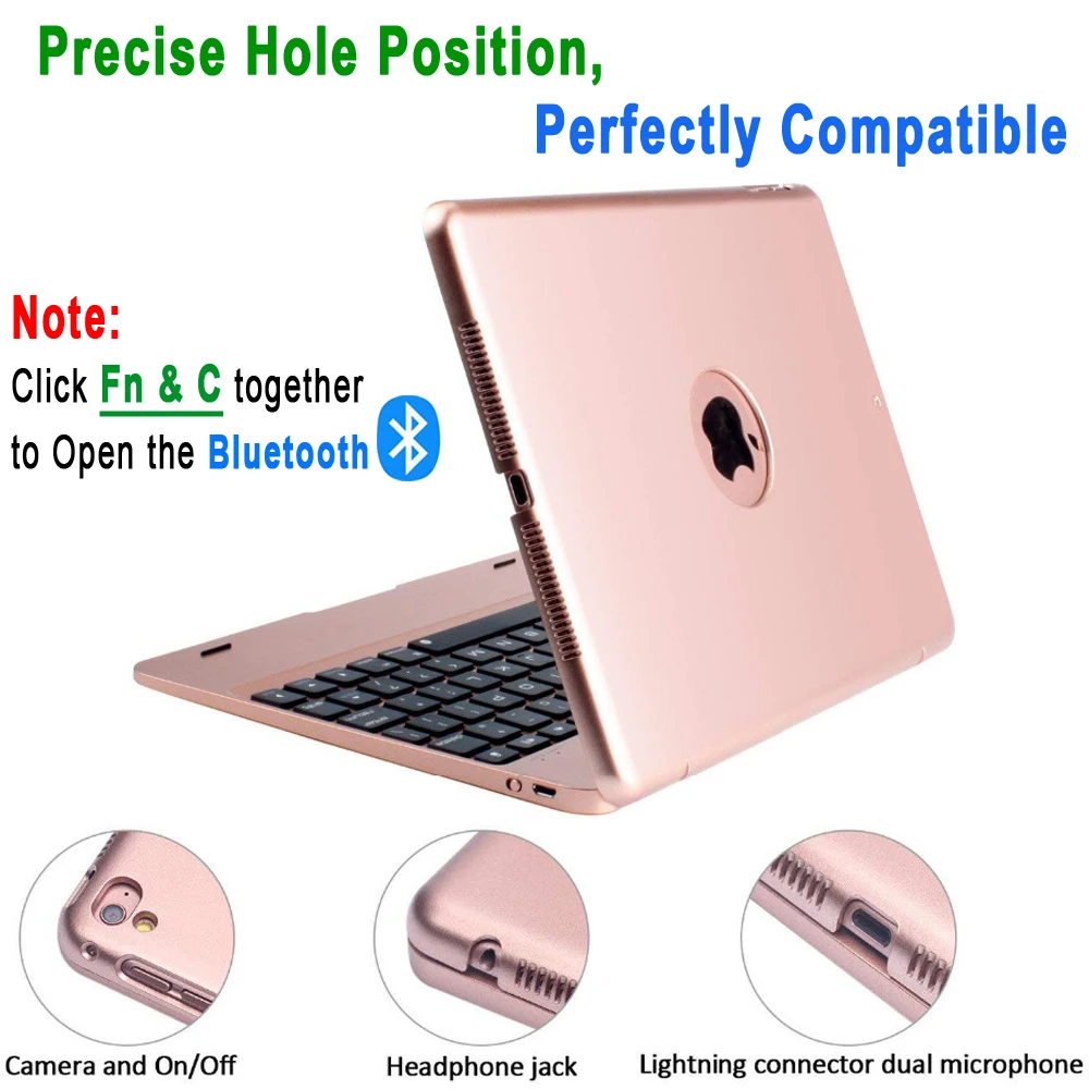 Smart Flip Cover for Apple New iPad 9.7 2018 6 6th Generation A1893 A1954 Wireless Bluetooth Keyboa