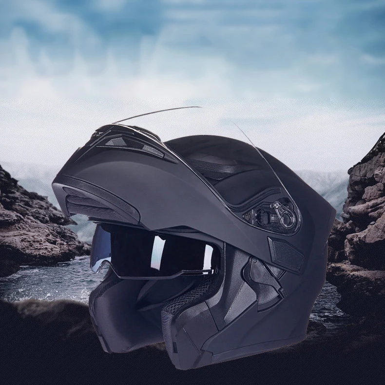 Мотоциклетный шлем двойной козырек DOT Full Face модульный откидной шлем для мотокросса уличного велосипеда гоночный дорожный цикл