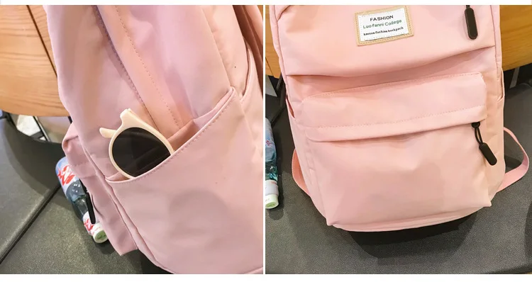 Водонепроницаемый рюкзак, женская сумка, школьный рюкзак Оксфорд для девочек-подростков, школьные сумки для подростков, большая вместительность, женская сумка, розовый цвет