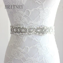 BRITNRY Лидер продаж, кристалл Свадебные ремни атласная свадьбное платье со стразами Пояс аксессуары для свадьбы свадебный ленточный пояс