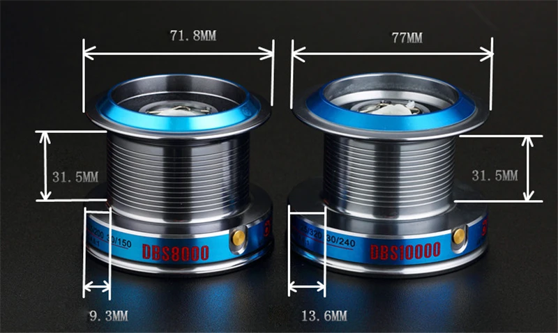 Супер большая DBS8000 10000 13BB Рыболовная катушка 4,6: 1 удаленное колесо металлическая ножная прочность спиннинговая катушка соленая вода для морской рыбалки