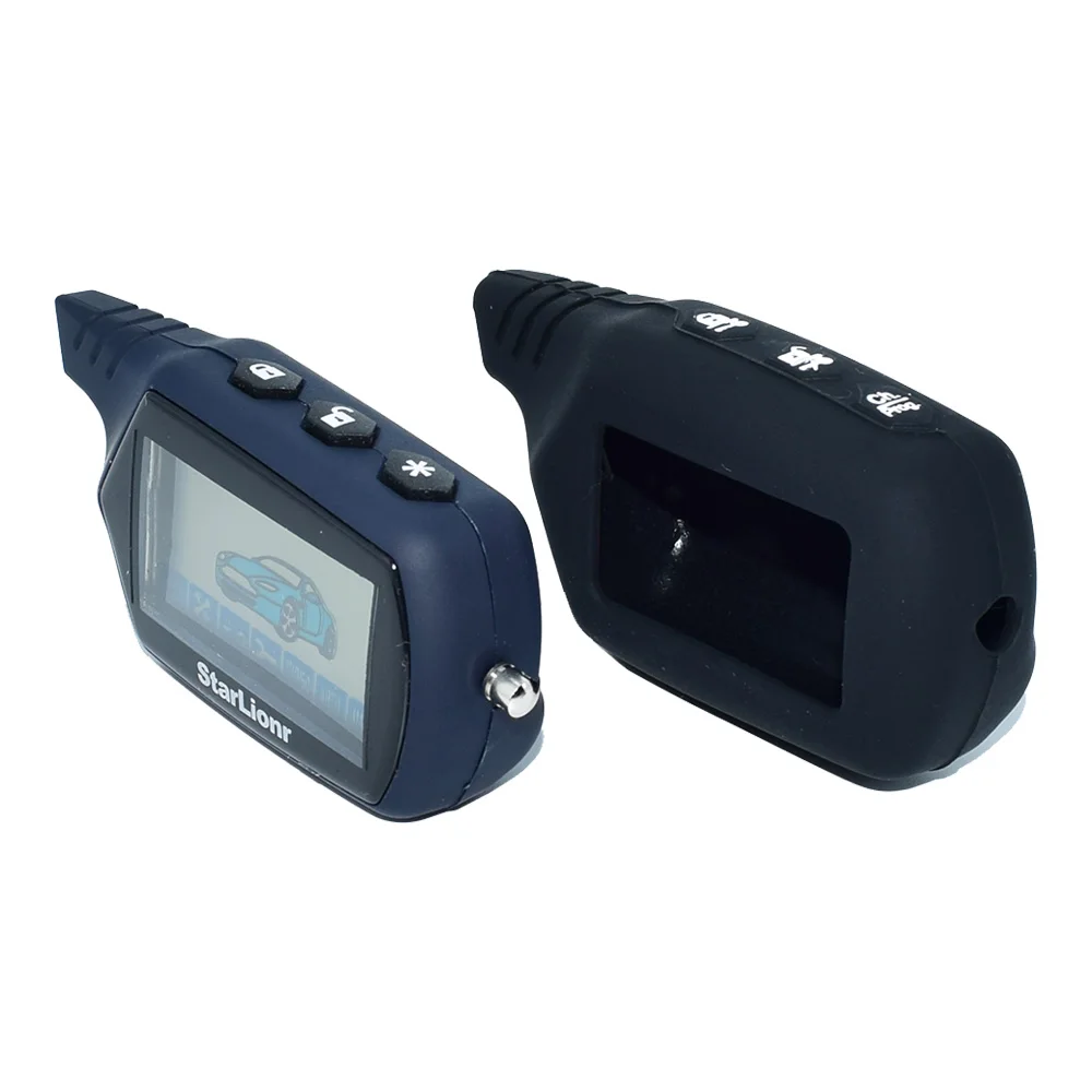 

A91 LCD Remote Controller with Silicone Case Cover for Russia Version Starline A91 2-Way Car Alarm System