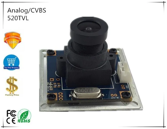 

Analog/CVBS 520TVL 7030 CMOS Camera Module with M12 Lens 2.8-12mm 9-24V DC 12V output 850nm IR-Fliter 38*38mm BNC Coaxial CCTV