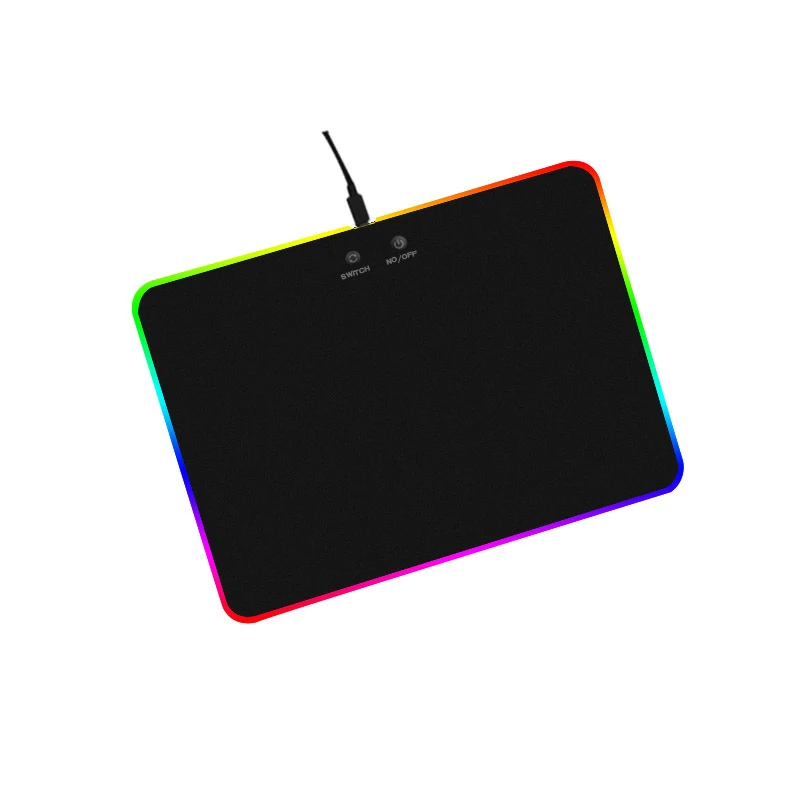 

Hot Gaming Mouse Pad RGB Glow 9 Colorful Light Adjustable Mouse Mat For PC/Laptop/Desktop/Computer EM88