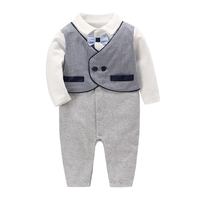 Vlinder Baby Clothes Boy Romper Newborn clothes Infant Pajama Cotton Gentleman Style Formal Long Sleeves Jumpsuit |