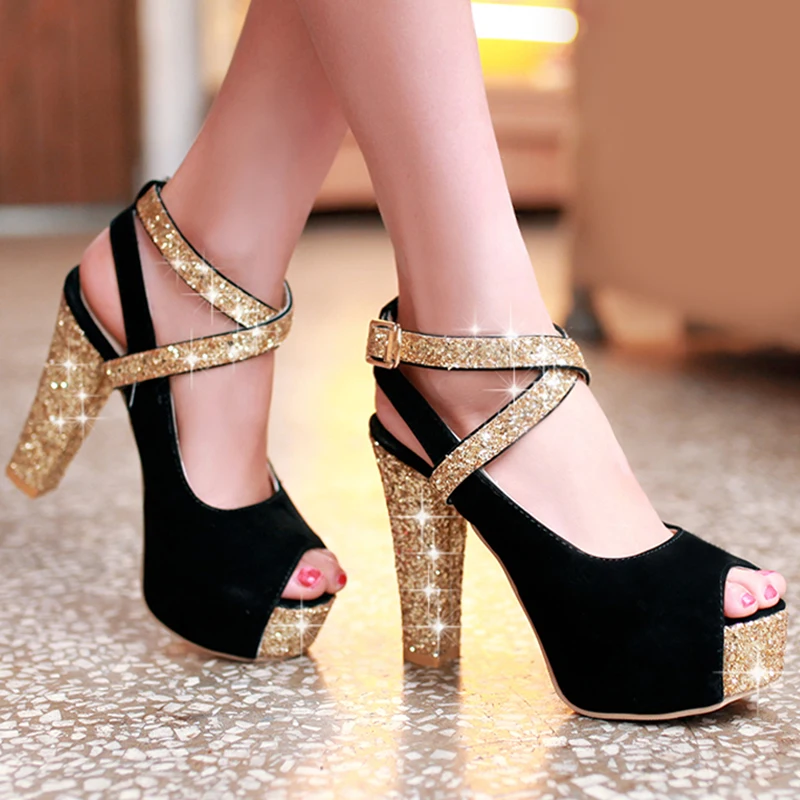 

SARAIRIS 2019 Big Size 32-43 Sexy HighHeel Platform Elegant Women Shoes Sandals Summer Party Sexy Wedding Sandals Woman