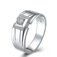 18K Gold Diamond Ring for Men Genuine K Gold and Natural Diamond Men Ring Wedding Engagement Ring Fine Jewelry