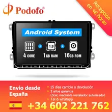 Podofo 9 “Car radio Android Lettore Multimediale di Navigazione GPS Autoradio per Skoda Octavia golf 5 6 touran passat B6 polo tiguan