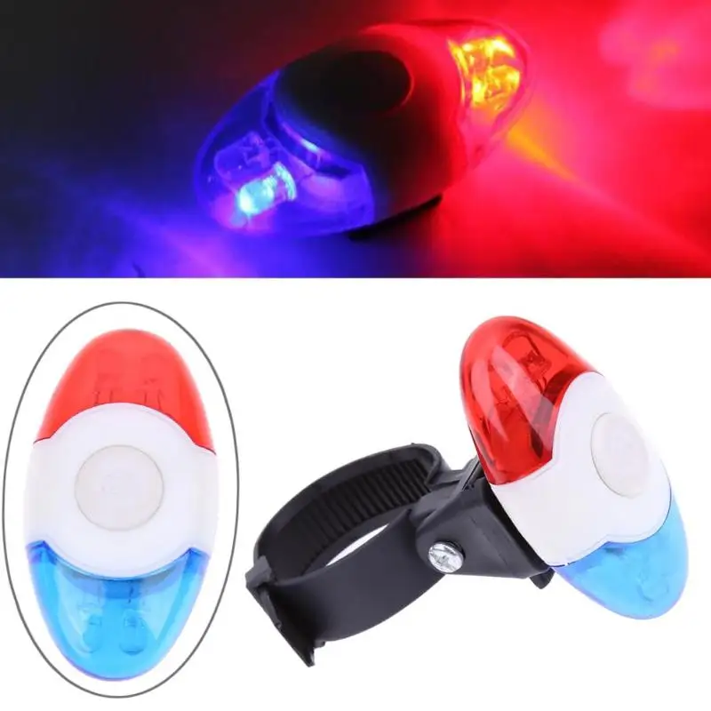 Top Super Bike Light Waterproof Police 4 LED Red Blue 4 Flash Modes Cycling Rear Light Safety Warning Tail Lamp Bicycle Light 9