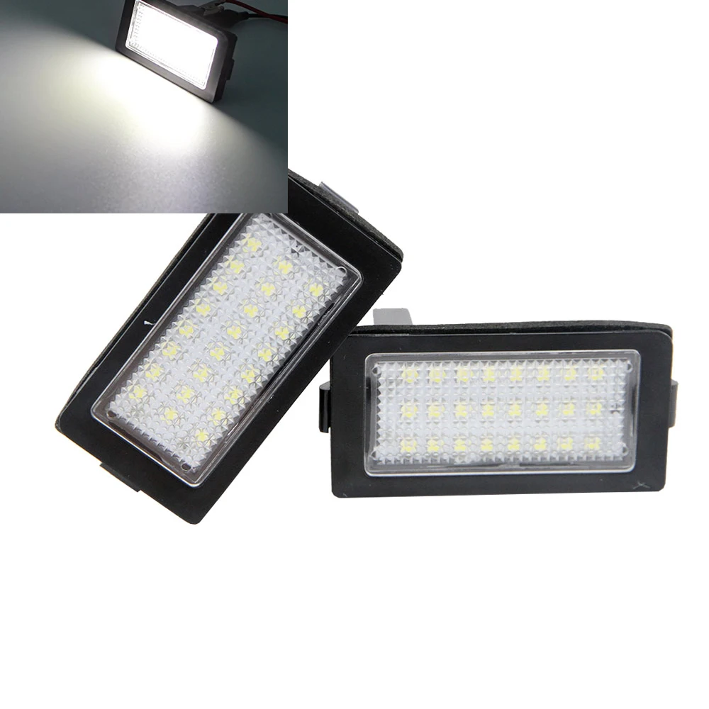 

Free shipping LED license Frame Lamp/ Car License plate Light replacement for BMW E38 Easy installation Ultra white led light
