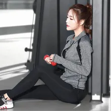 Костюм из 3 предметов, женская одежда для занятий йогой и фитнесом, костюмы для спорта на открытом воздухе, Быстросохнущий материал, pantalon running femme, комплект для тренировок