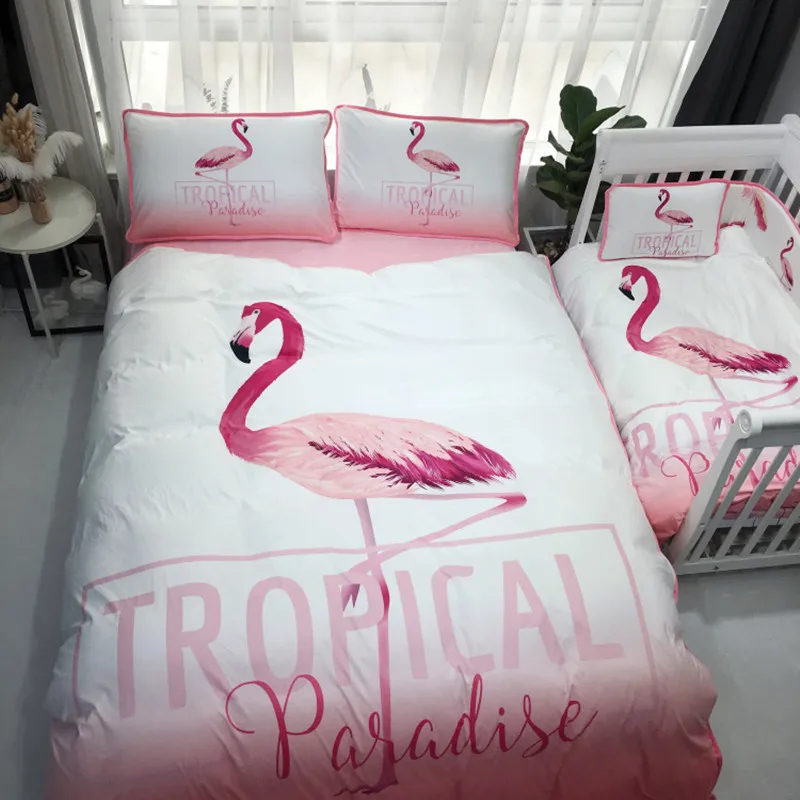 flamingo paradise baby bedding
