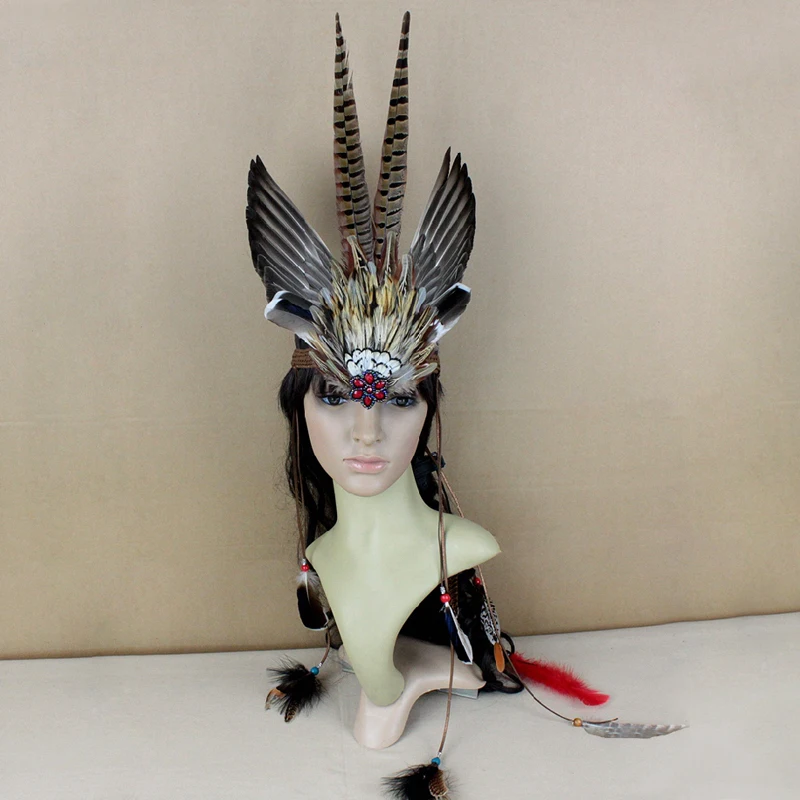 Fashion African Feathers Headband 