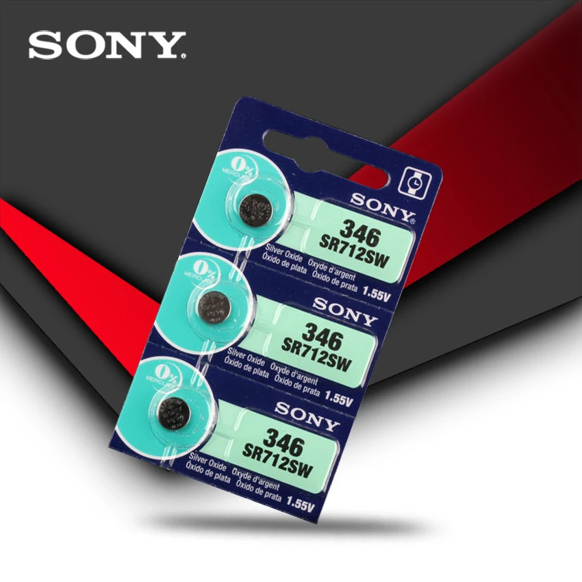 

3pc New Sony 100% Original 346 SR712SW 1.55V Silver Oxide Button Cell Coin Battery MADE IN JAPAN