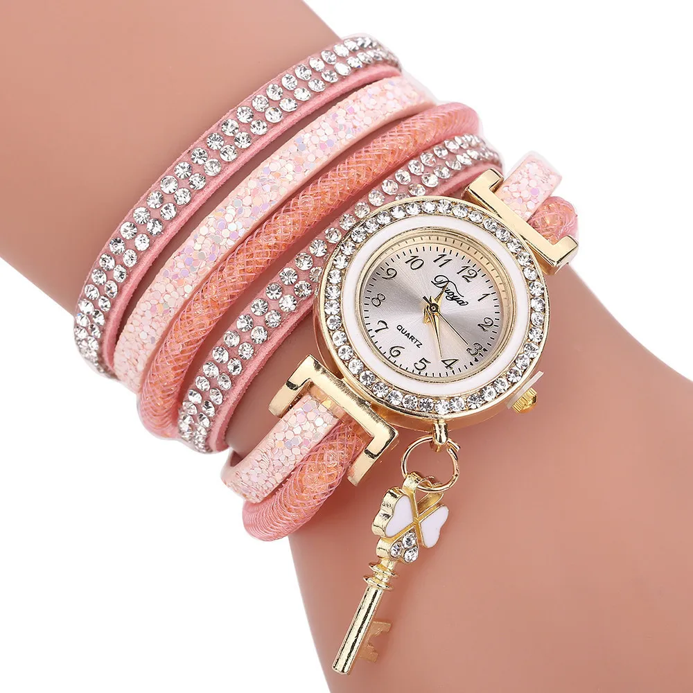 

Watches Women Popular Quartz Watch Luxury Bracelet Flower Gemstone Wristwatch relogio feminino women watches montre femme P30