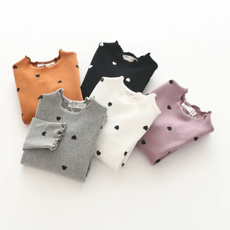 2018 Wholesale Baby Girls Printed T-shirts Cotton Kids Clothes Children Girl Tops