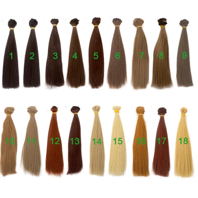 20PCS/LOT Doll Tress DIY BJD Doll Hair Straight Synthetic Hair For Dolls 20CM 20PCS/LOT Doll Tress DIY BJD Doll Hair Straight Synthetic Hair For Dolls 20CM