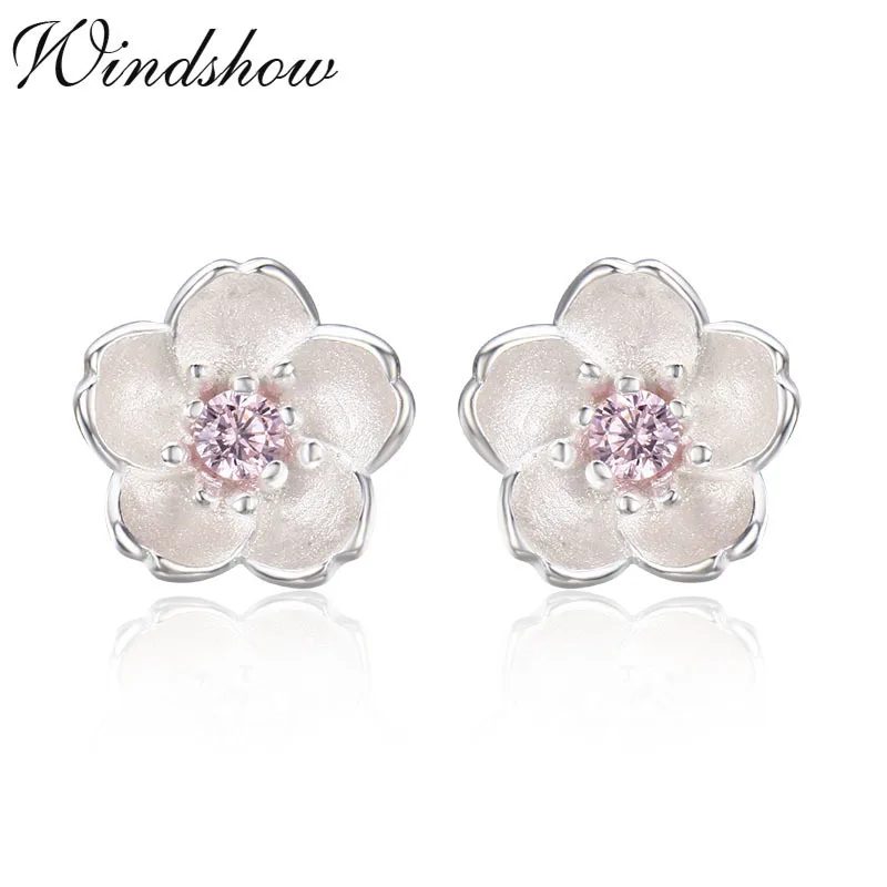 Childrens Niñas Rosa Linda Hipopótamo Stud Pendientes de Plata Esterlina-real
