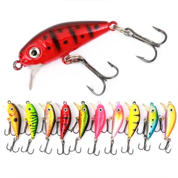 

1pcs/lot Mini fishing Lure Crank Iscas Artificiais 4cm 3.3g Pesca Floating Wobbler Hard Bait Crankbaits Carp Fishing 3D Eyes