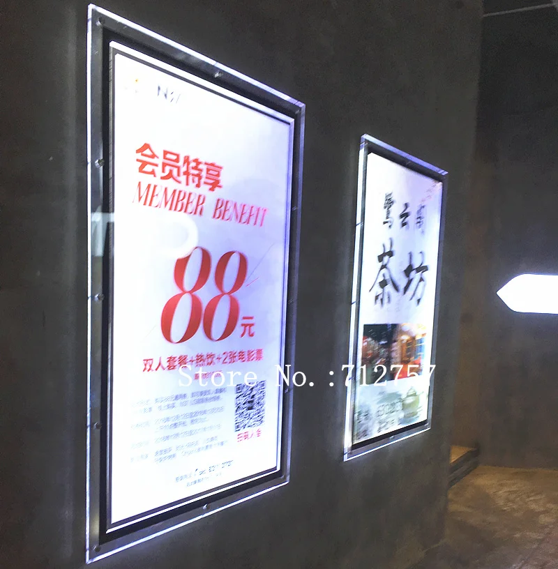 24 quot x36 quot acrylic frame slim wall mounted led advertising advertising light box