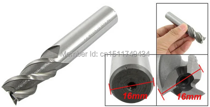 

5/8" Helical Groove 3 Flutes Straight Shank HSS AL End Mill Cutter