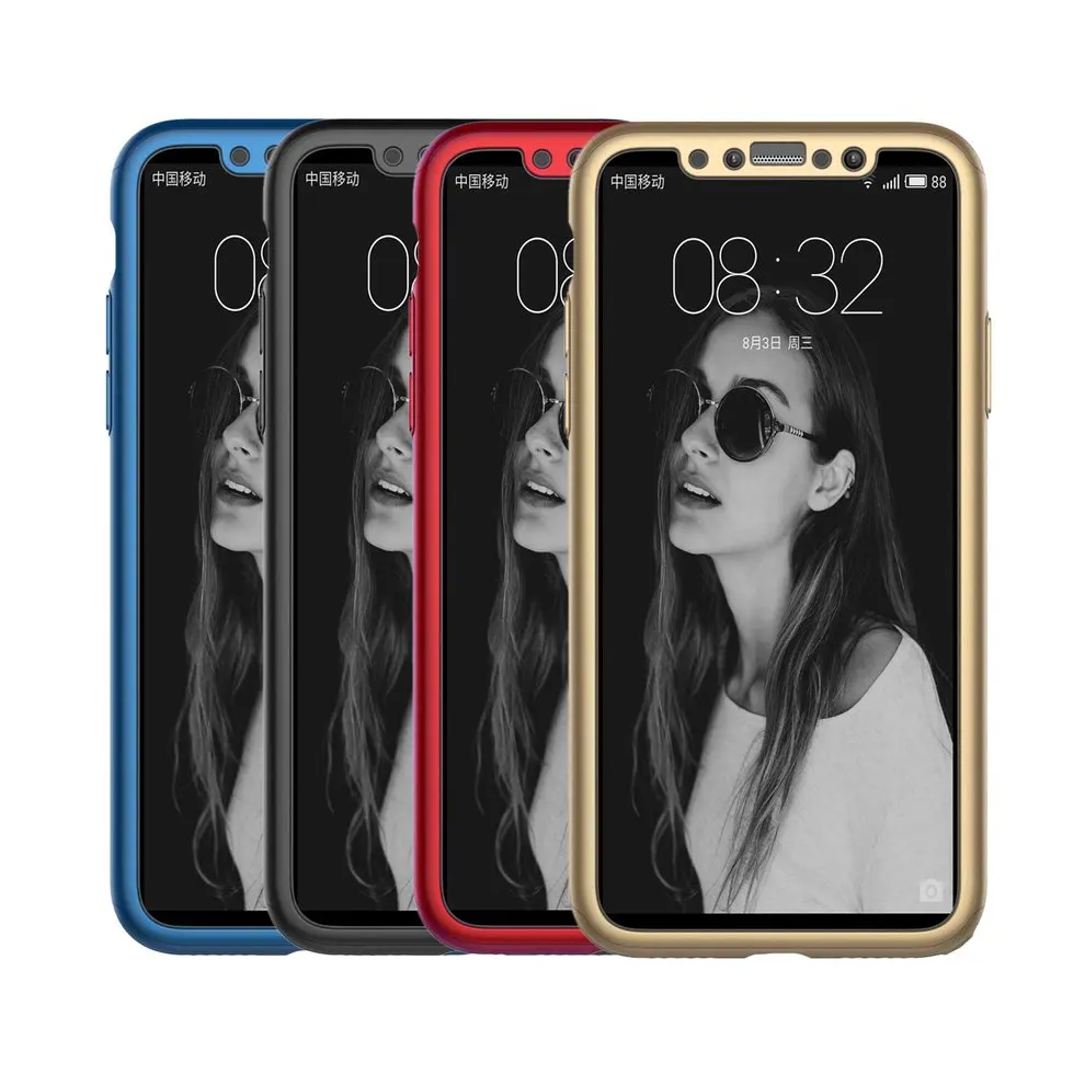 

10 pcs All-inclusive Protected Phone Case Solid Polish Cover For iPhone X