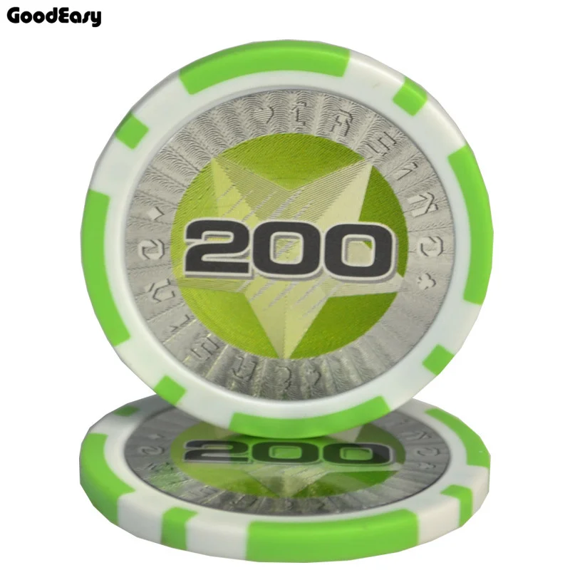 5 шт./компл. мульти-col 11,5g ABS железа внутри Casino Chips в форме фишек Казино холдем Монте Карло для покера покерных фишек казино аксессуары - Цвет: 200
