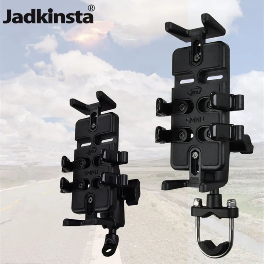 

Jadkinsta Motorcycle Handlebar Rear View Mirror Base Mount Kit Double Socket Arm Holder for gopro CellPhones RAM mount