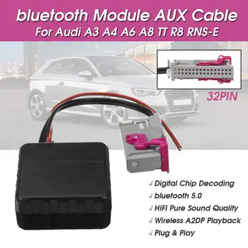 

32 Pin Car bluetooth Kit Module AUX Input Audio Cable Adapter For Audi A3 A4 A6 A8 TT R8 RNS-E
