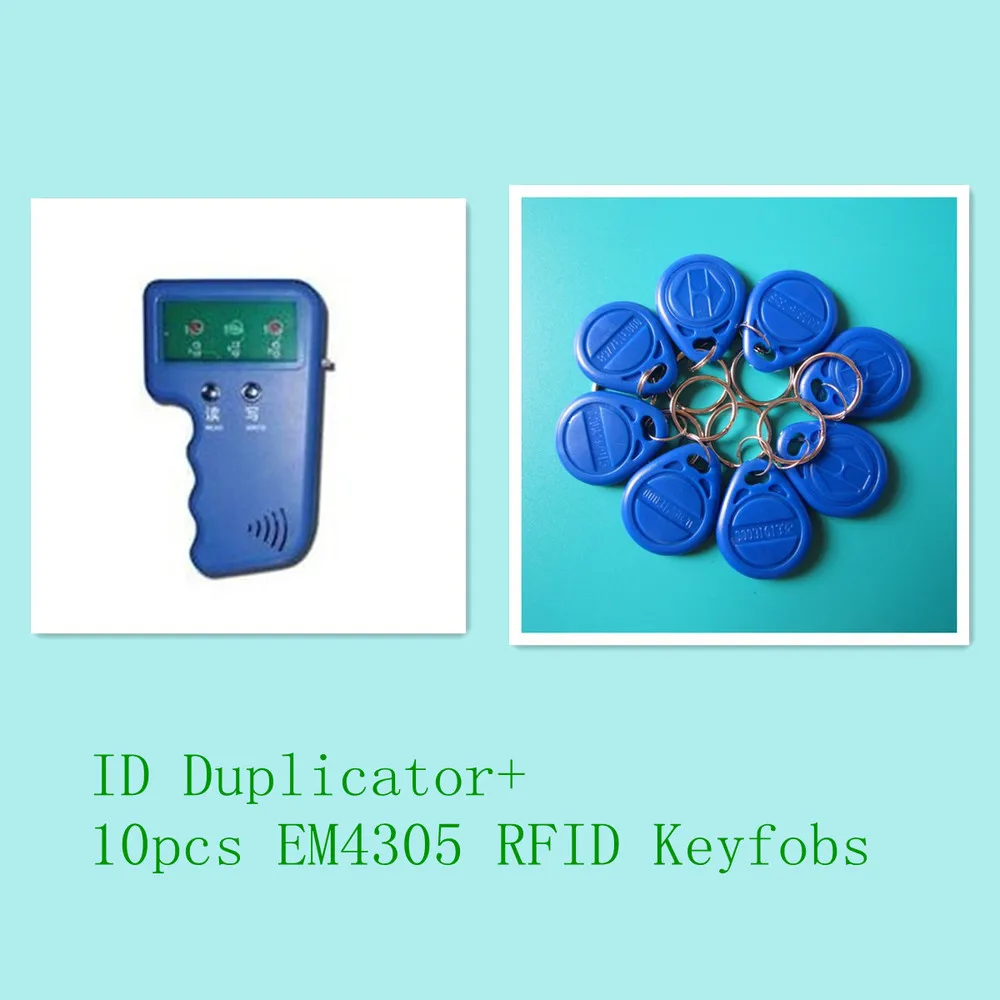 RFID Handheld Duplicator 125KHZ Card copier writer+10pcs EM4305