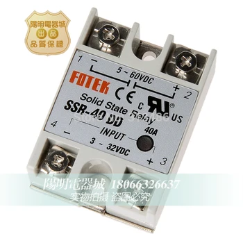 

SSR-40DD input 3-32VDC output 5-60VDC FOTEK solid state relay ssr40dd