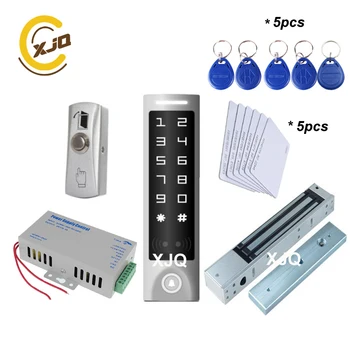 

XJQ New Touch Screen RFID Access Control System Kit Set With Electronic Lock Password Keypad & RFID Reader For Door Security