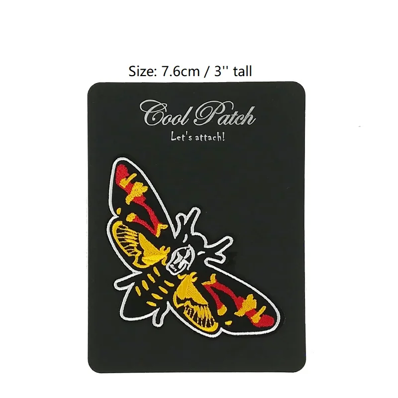 

3'' Silence of the Lambs Butterfly Lecter Embroidered iron on sew on Patches Logo horror movie film halloween cosplay