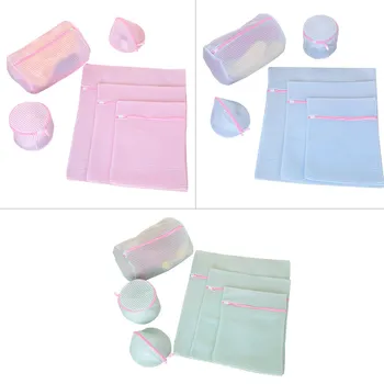 

6pc/set Polyester Zipper Laundry wash Bag Reusable laundry bag Storage Mesh Bra Underwear Protect Wash Bag travel organizers