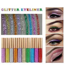 HANDAIYAN Блестящий подводка для глаз легко носить водонепроницаемый пигментированный красный белый золотой жидкая подводка для глаз с блестками Косметика для макияжа